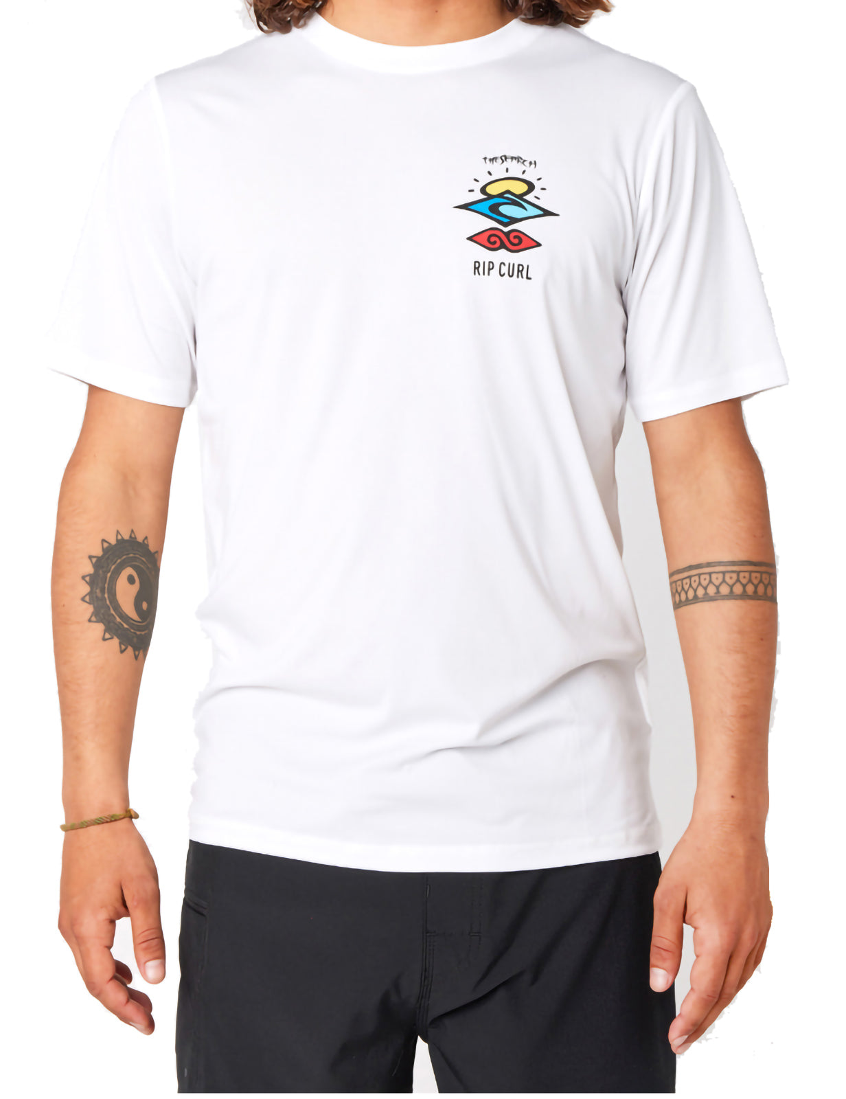 Rip Curl Icons Surflite Short Sleeve Surf Tee in White