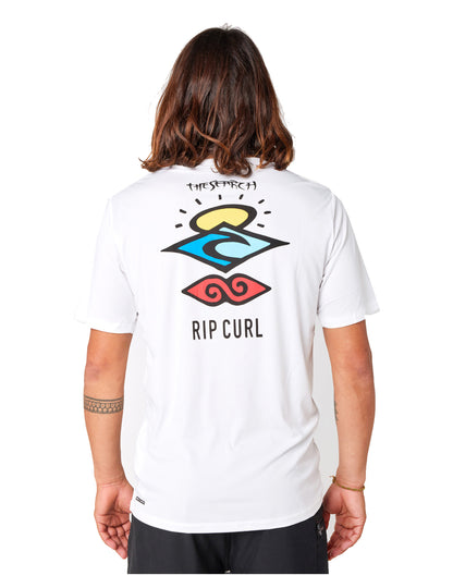 Rip Curl Icons Surflite Short Sleeve Surf Tee in White