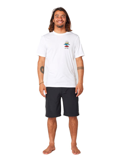 Rip Curl Icons Surflite Short Sleeve Surf Tee in White