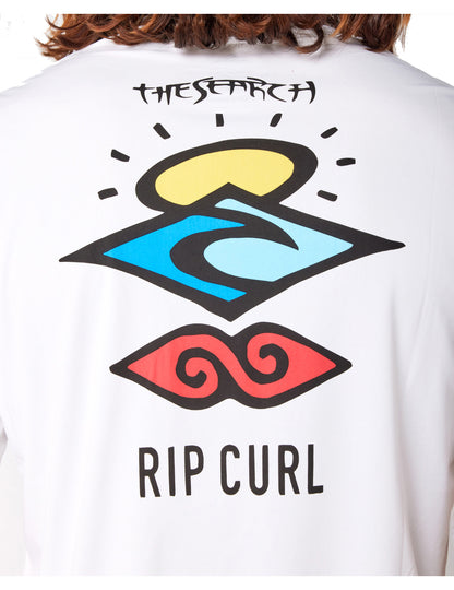 Rip Curl Icons Surflite Short Sleeve Surf Tee in White