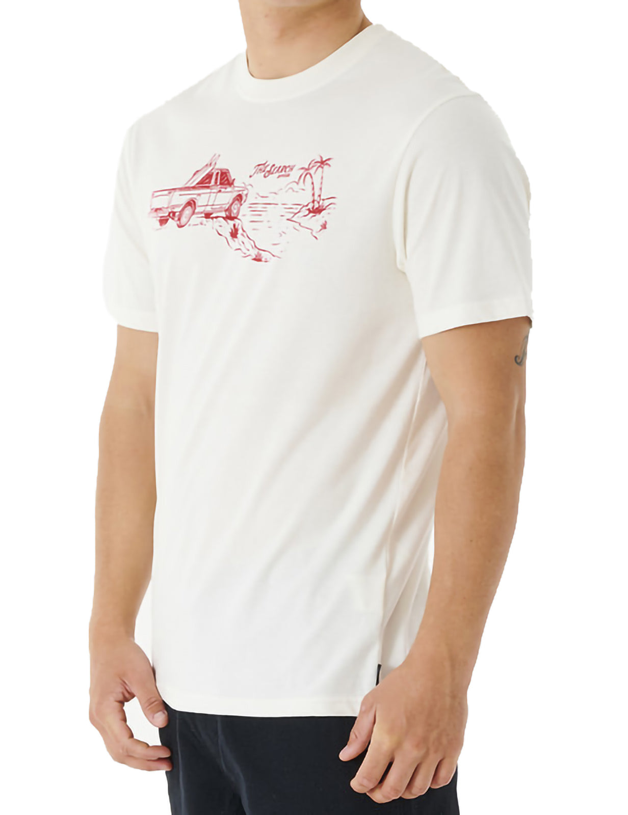 Rip Curl Keep On Trucking Short Sleeve T-Shirt in Bone