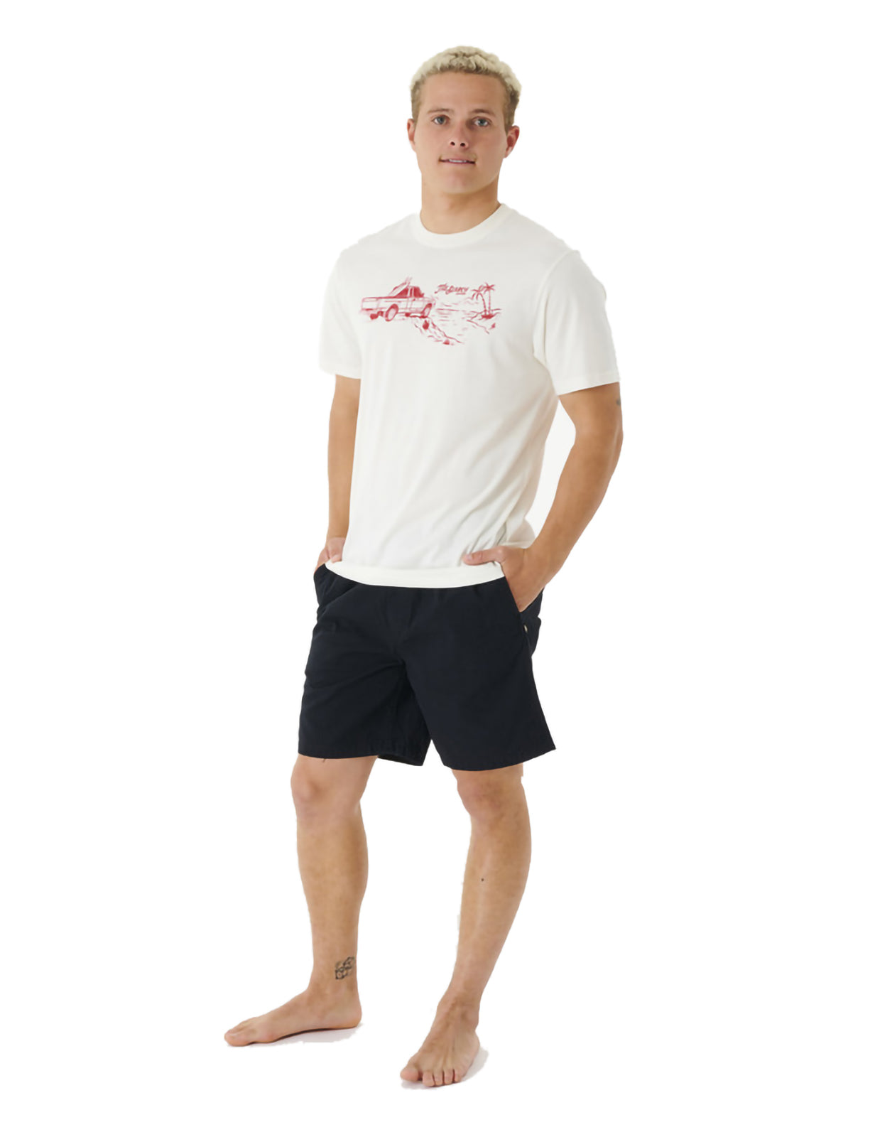 Rip Curl Keep On Trucking Short Sleeve T-Shirt in Bone