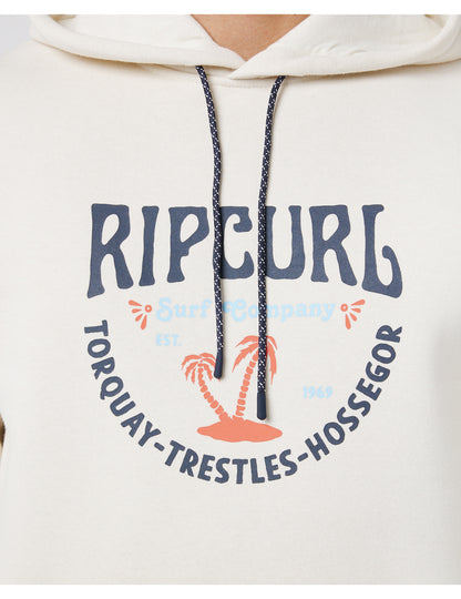 Rip Curl Les Esta Pullover Hoody in Bone