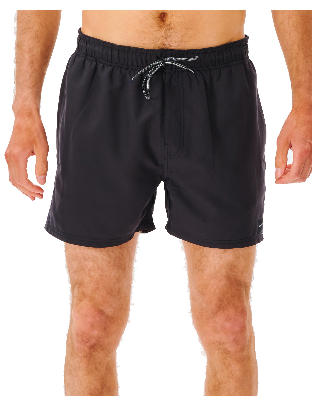 Rip Curl Offset Volley Elasticated Boardshorts in Black