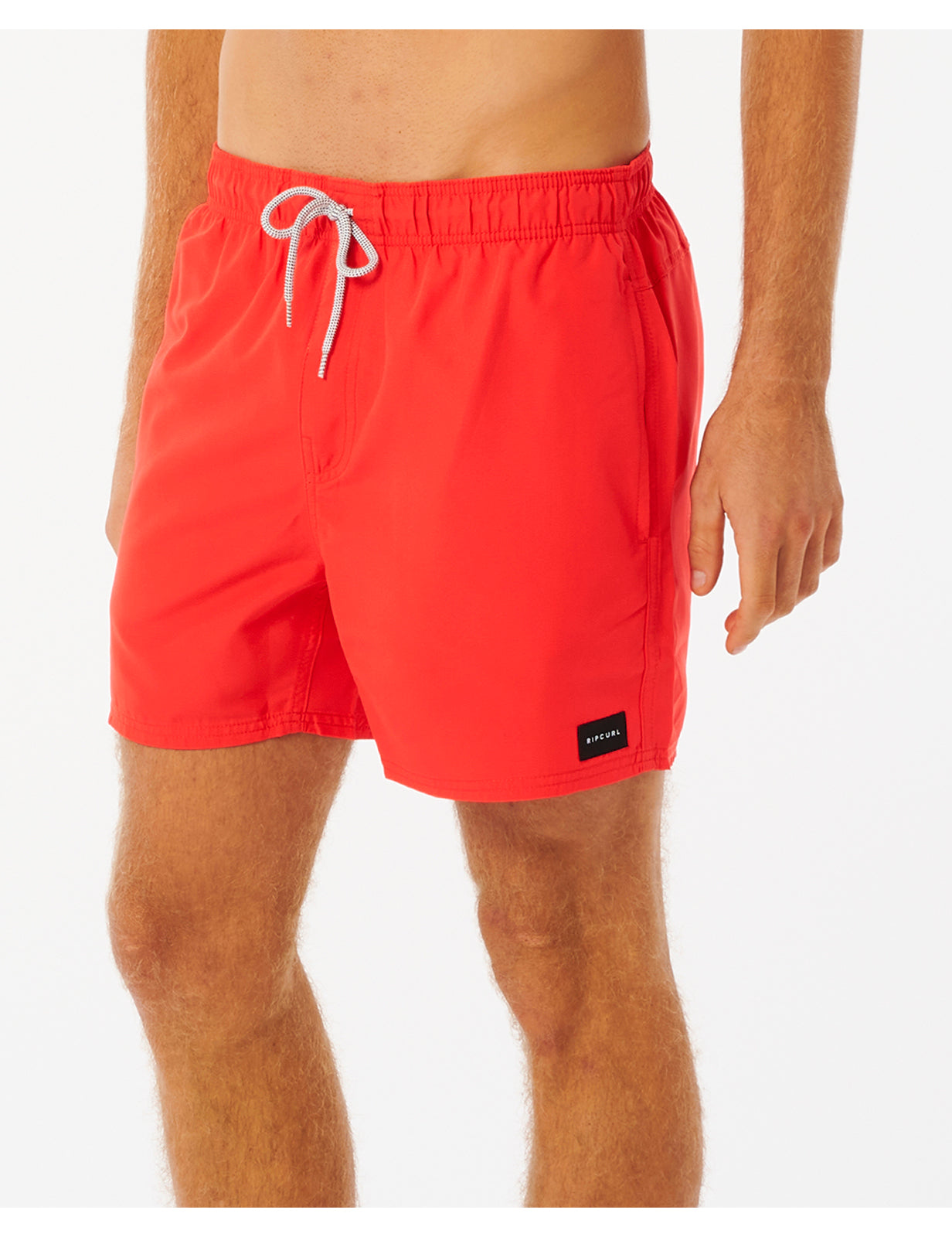 Rip Curl Offset Volley Elasticated Boardshorts in Red