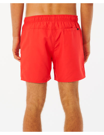 Rip Curl Offset Volley Elasticated Boardshorts in Red