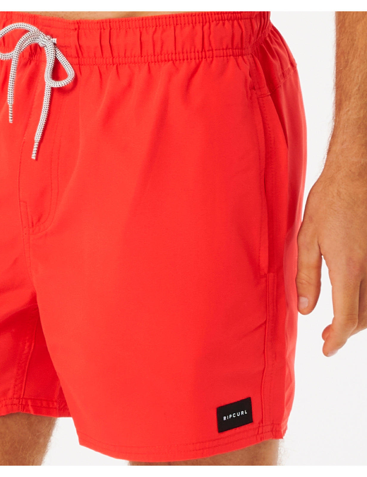 Rip Curl Offset Volley Elasticated Boardshorts in Red