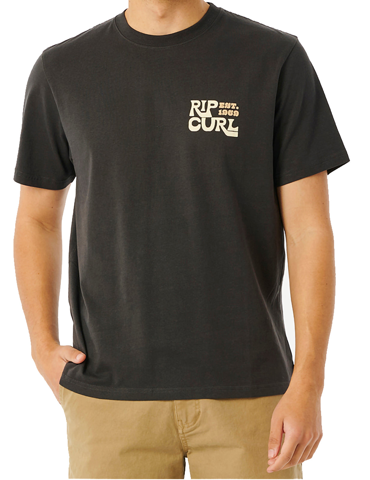 Rip Curl Pacific Rinse Boo Short Sleeve T-Shirt in Washed Black