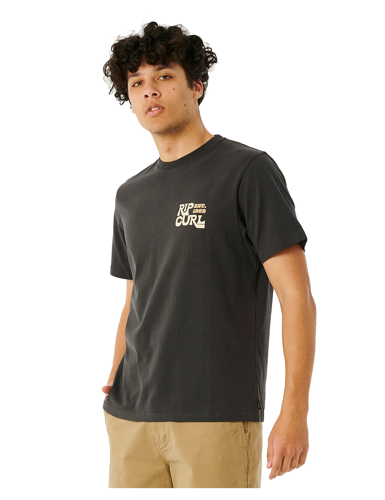 Rip Curl Pacific Rinse Boo Short Sleeve T-Shirt in Washed Black