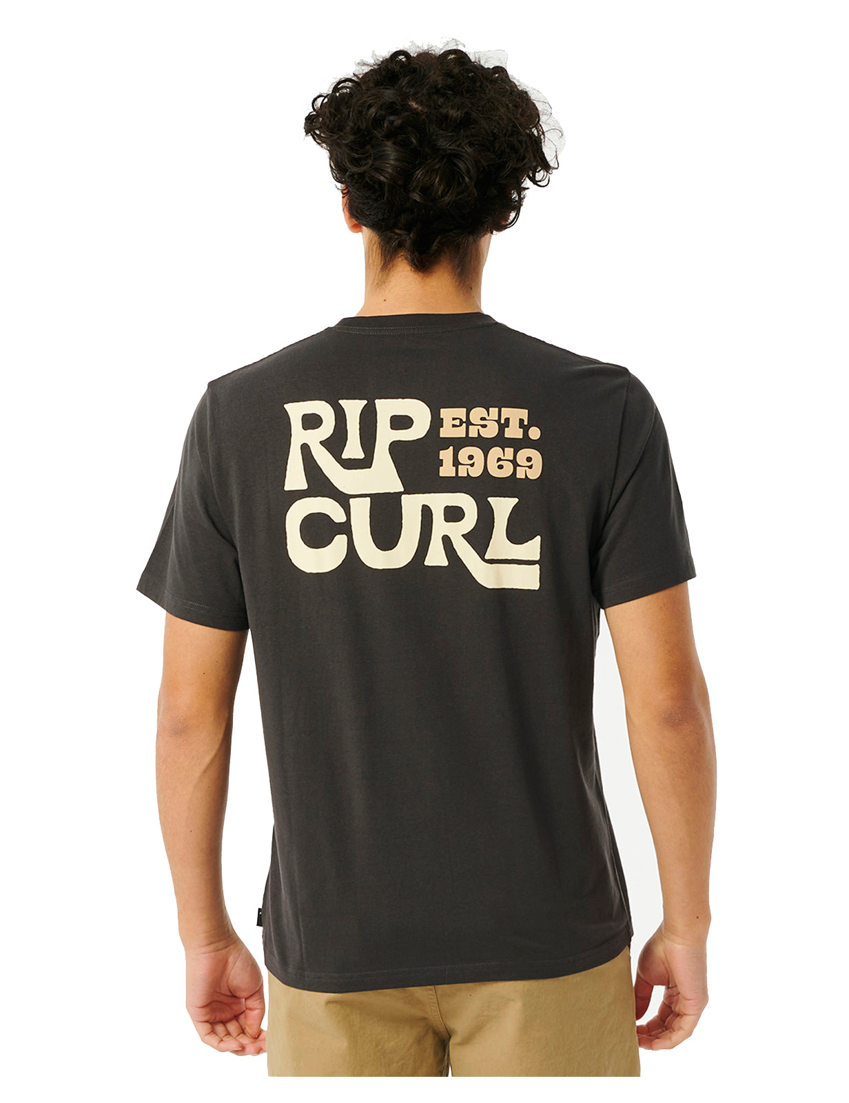 Rip Curl Pacific Rinse Boo Short Sleeve T-Shirt in Washed Black