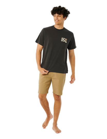 Rip Curl Pacific Rinse Boo Short Sleeve T-Shirt in Washed Black