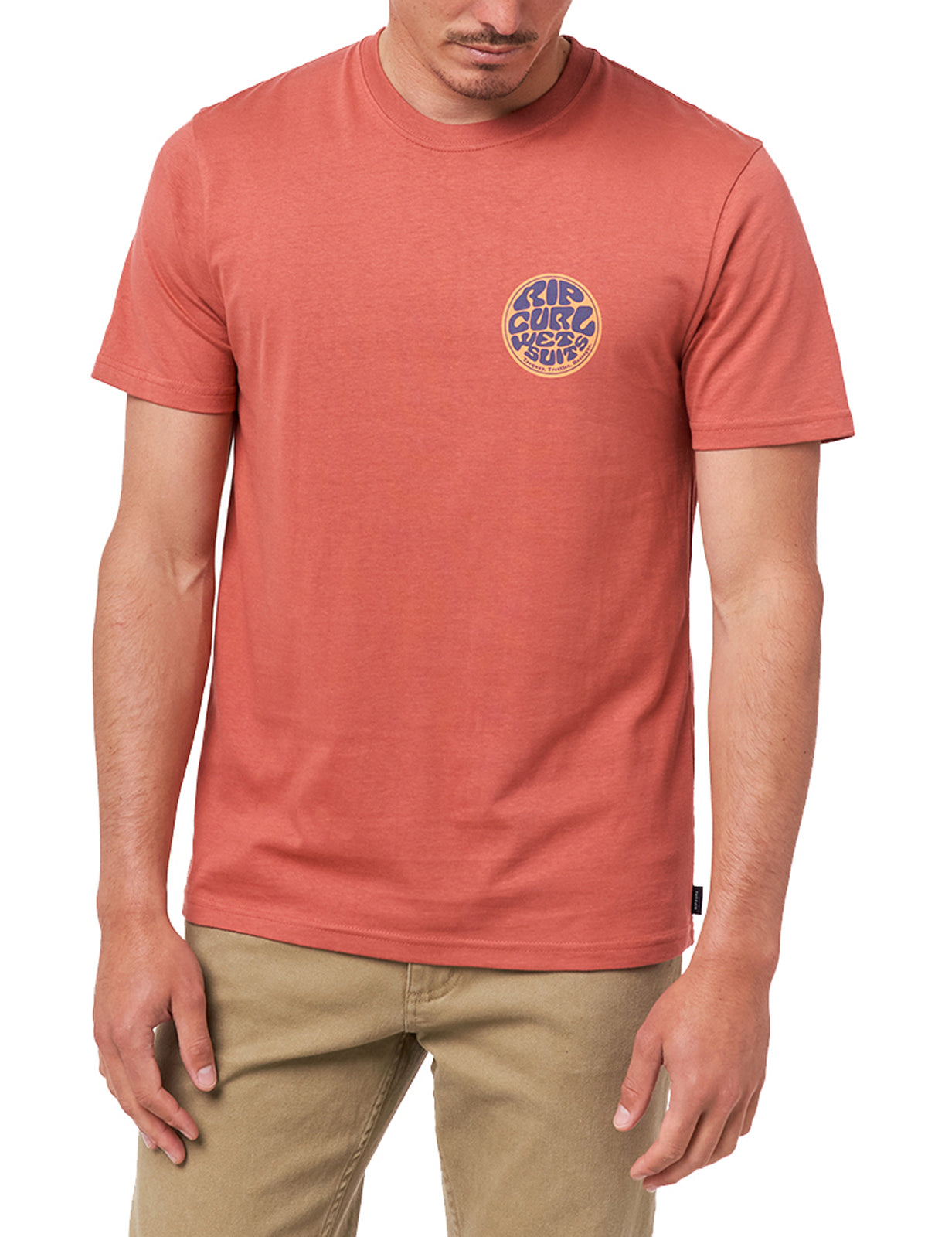 Rip Curl Passage Short Sleeve T-Shirt in Dusty Mushroom