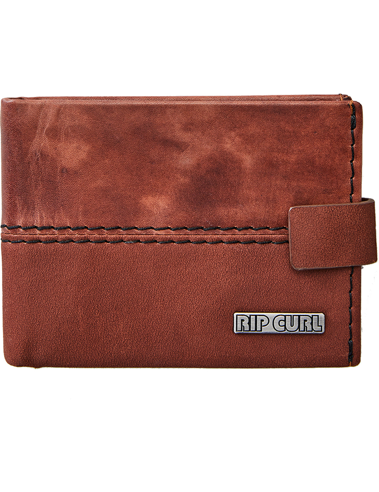 Rip Curl Pump Clip RFID All Day Leather Wallet in Brown