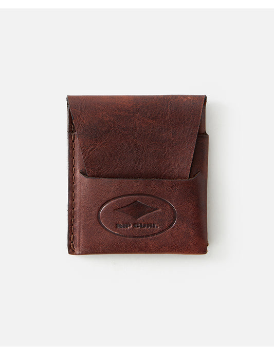 Rip Curl Quality Products Pocket Slim Leather Wallet in Brown