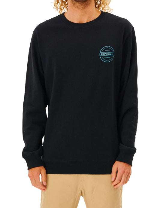 Rip Curl Re Entry Crew Sweatshirt in Black