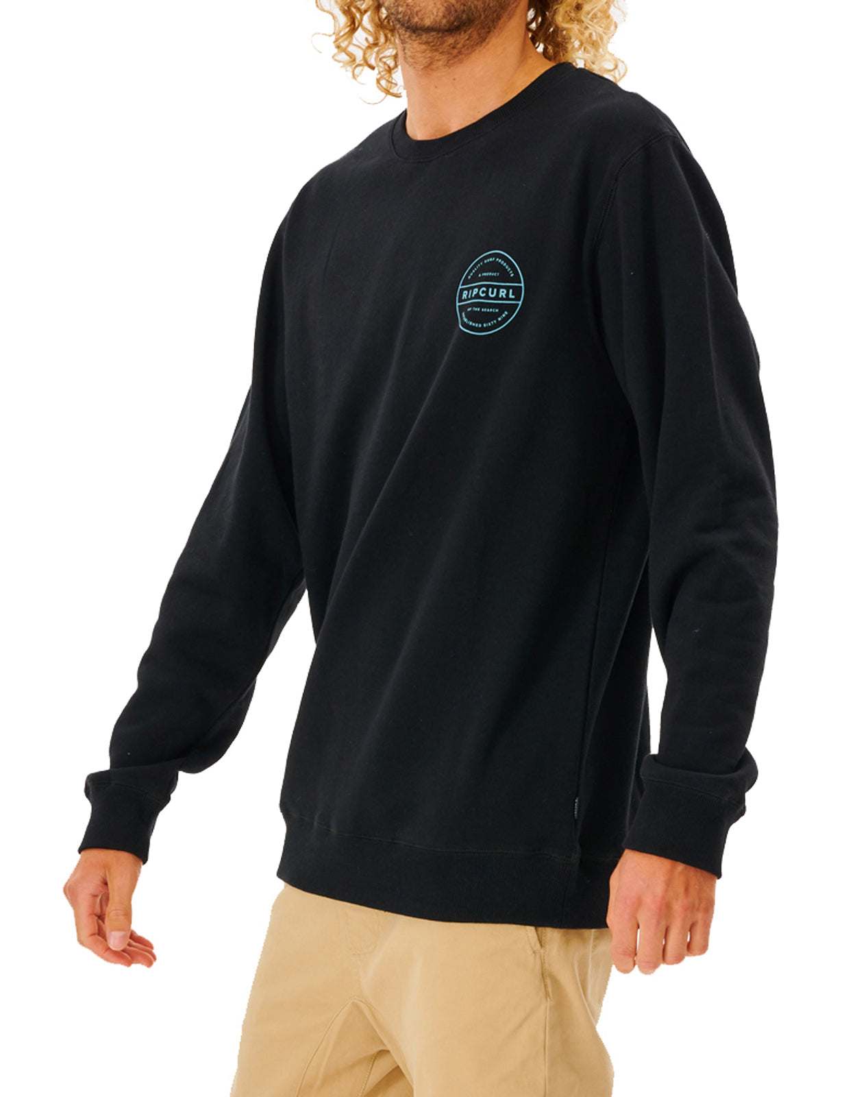 Rip Curl Re Entry Crew Sweatshirt in Black