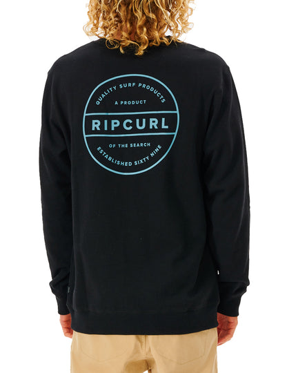 Rip Curl Re Entry Crew Sweatshirt in Black