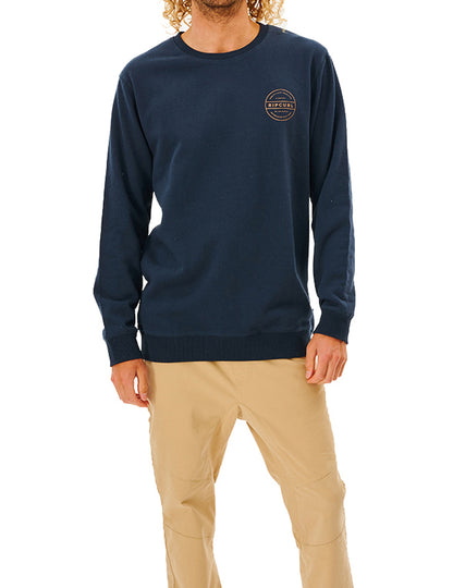 Rip Curl Re Entry Crew Sweatshirt in Dark Navy