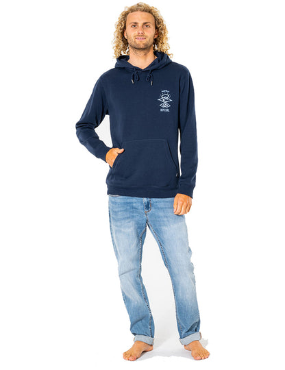 Rip Curl Search Icon Hood Pullover Hoody in Navy