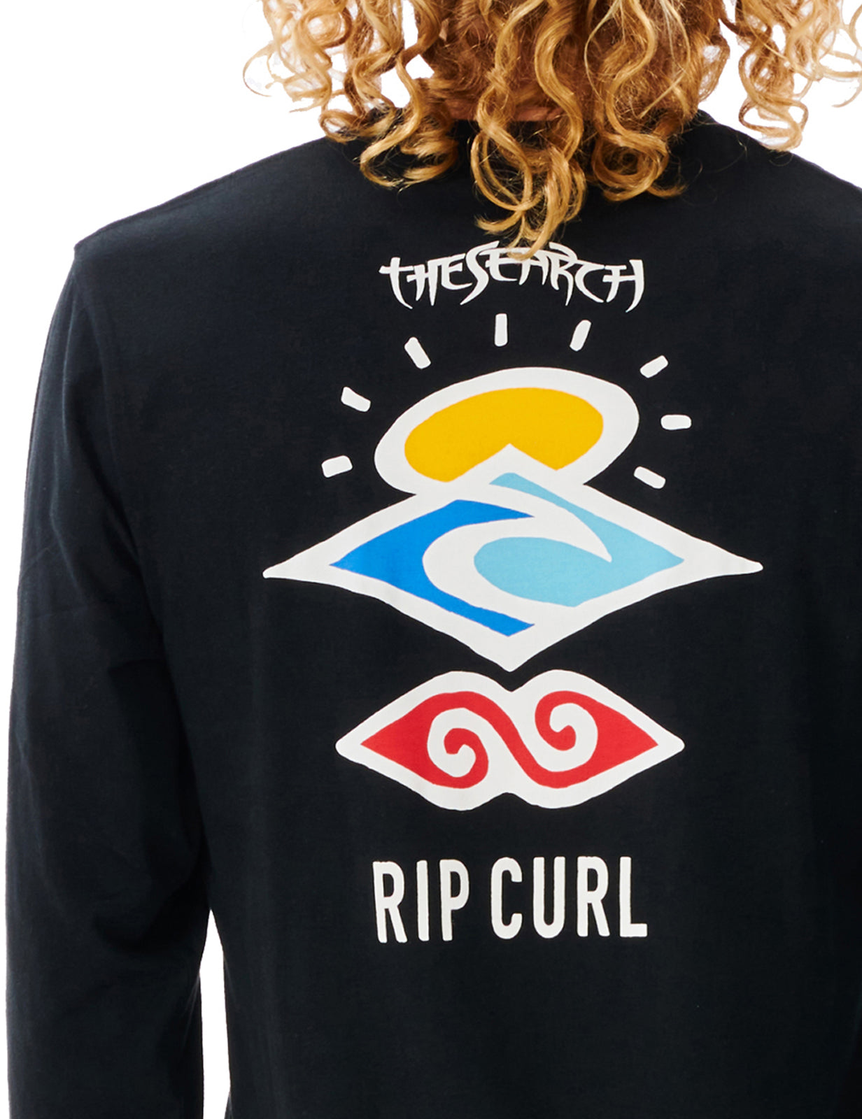 Rip Curl Search Icon Long Sleeve T-Shirt in Black