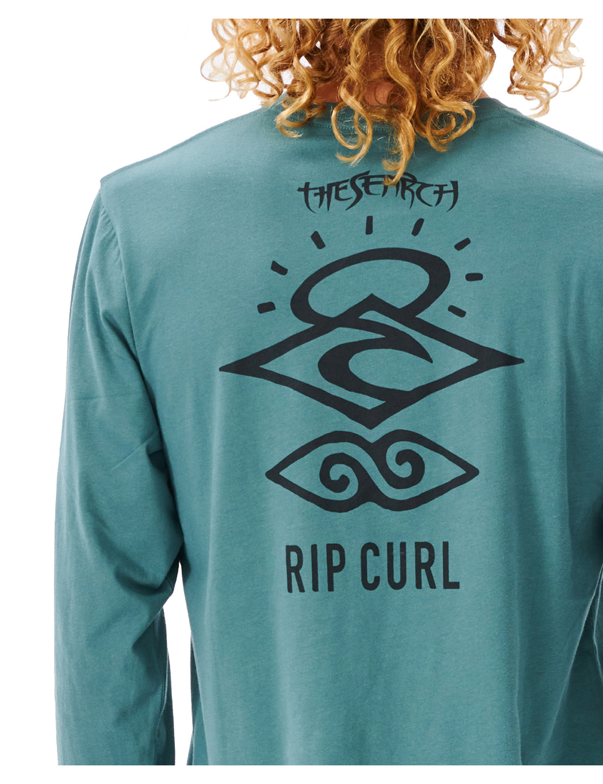 Rip Curl Search Icon Long Sleeve T-Shirt in Blue Stone