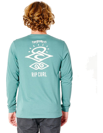 Rip Curl Search Icon Long Sleeve T-Shirt in Muted Green