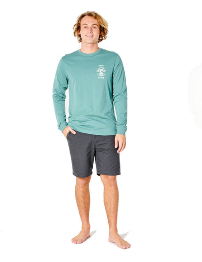 Rip Curl Search Icon Long Sleeve T-Shirt in Muted Green