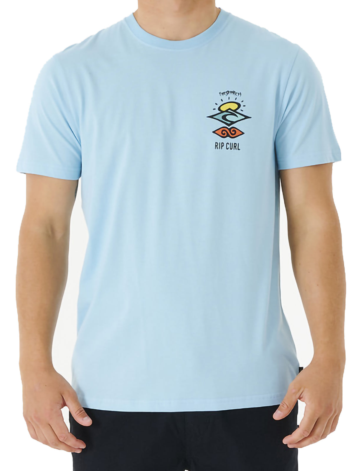 Rip Curl Search Icon Short Sleeve T-Shirt in Blue