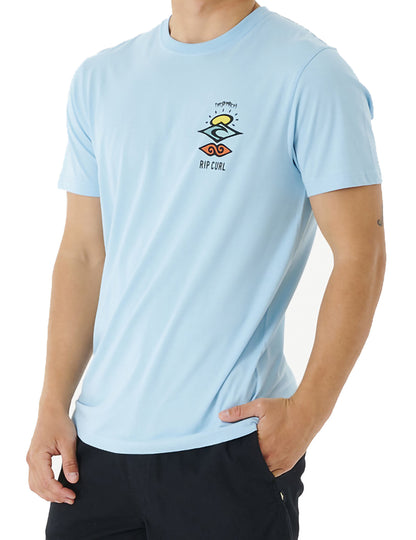 Rip Curl Search Icon Short Sleeve T-Shirt in Blue