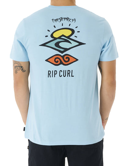 Rip Curl Search Icon Short Sleeve T-Shirt in Blue