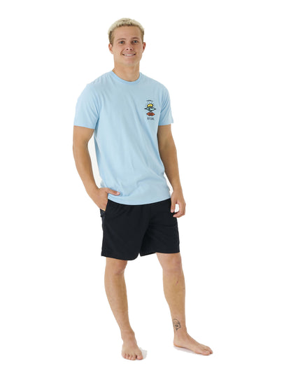 Rip Curl Search Icon Short Sleeve T-Shirt in Blue