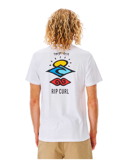 T-shirt à manches courtes Rip Curl Search Icon en blanc