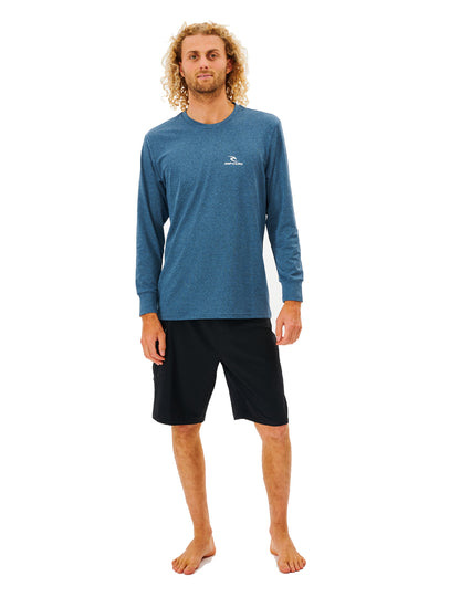 Rip Curl Search Series Long Sleeve Surf Tee in Navy Marle