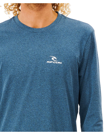 Rip Curl Search Series Long Sleeve Surf Tee in Navy Marle