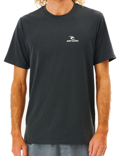 Rip Curl Search Series Short Sleeve Surf Tee in Black Marled