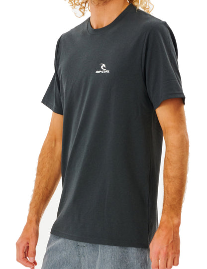 Rip Curl Search Series Short Sleeve Surf Tee in Black Marled