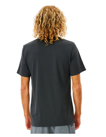 Rip Curl Search Series Short Sleeve Surf Tee in Black Marled