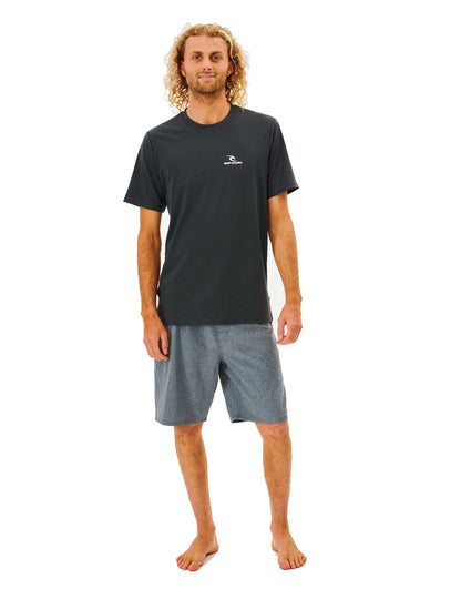 Rip Curl Search Series Short Sleeve Surf Tee in Black Marled