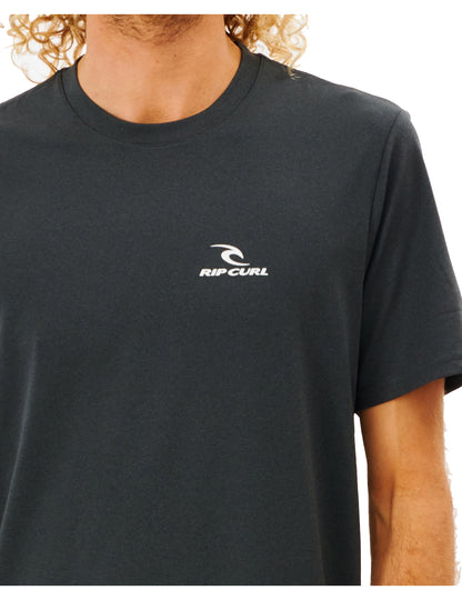 Rip Curl Search Series Short Sleeve Surf Tee in Black Marled