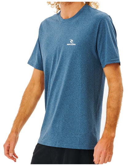 Rip Curl Search Series Short Sleeve Surf Tee in Navy Marle