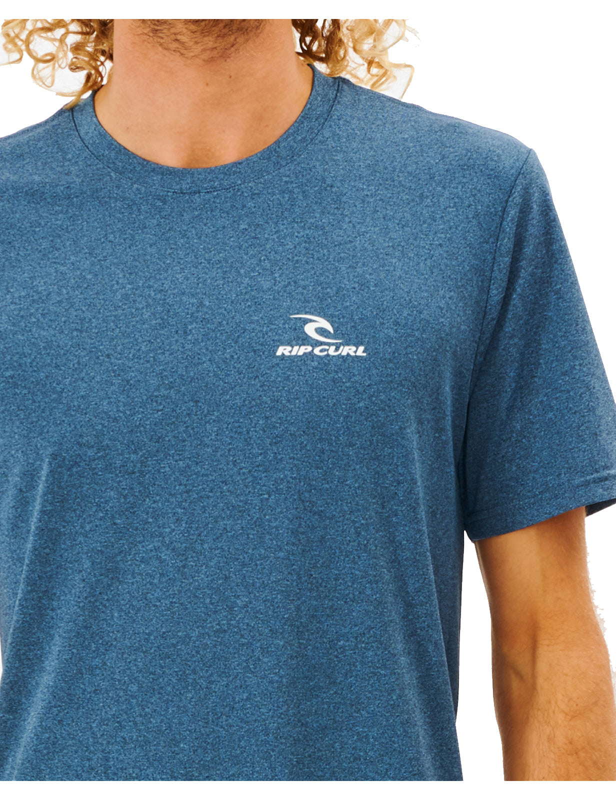 Rip Curl Search Series Short Sleeve Surf Tee in Navy Marle