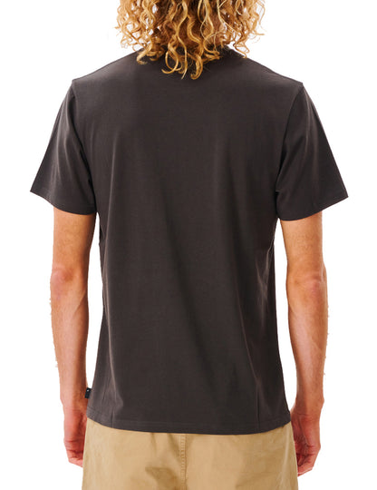 Rip Curl Search Trip Short Sleeve T-Shirt in Washed Black