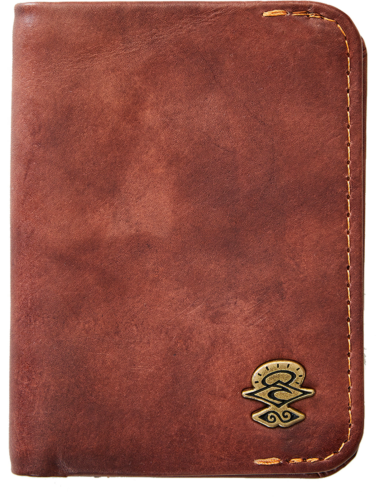 Portefeuille fin en cuir RFID Rip Curl Searchers Portrait en marron