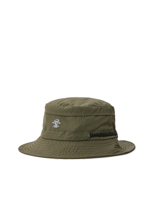 Rip Curl Searchers Tech Mid Brim Sun Hat in Olive