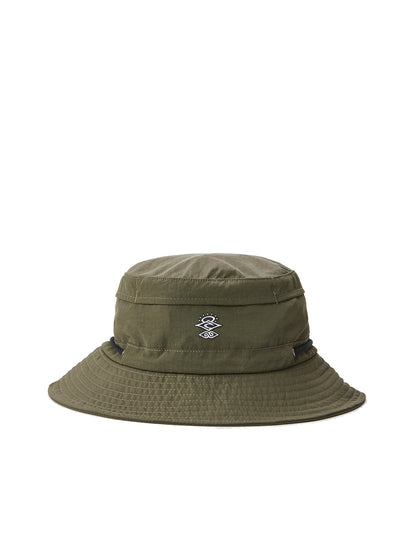 Rip Curl Searchers Tech Mid Brim Sun Hat in Olive