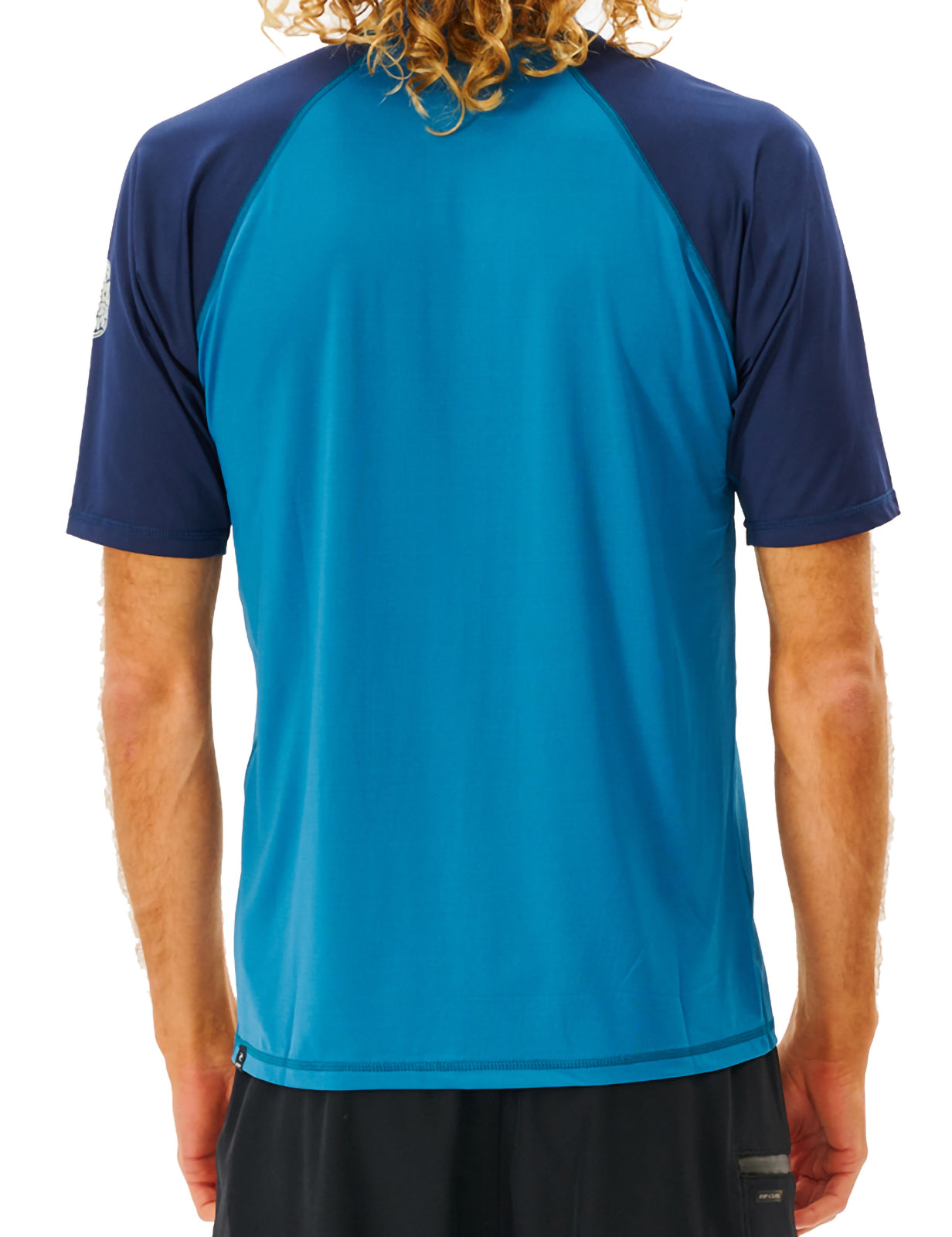 Rip Curl Shockwaves Short Sleeve Rash Vest in Blue