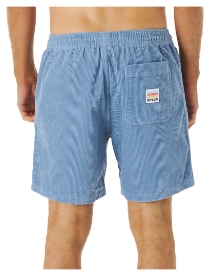 Rip Curl Surf Revival Cord Volley Shorts in Dusty Blue