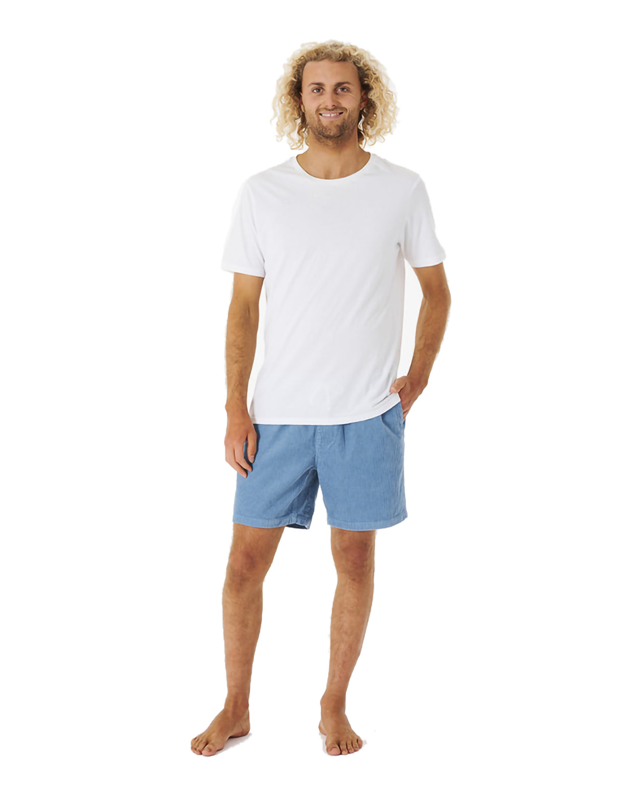 Rip Curl Surf Revival Cord Volley Shorts in Dusty Blue