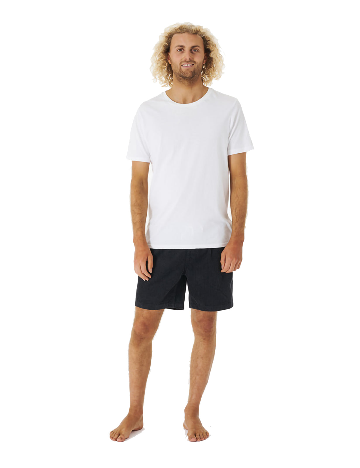 Rip Curl Surf Revival Cord Volley Shorts in Washed Black