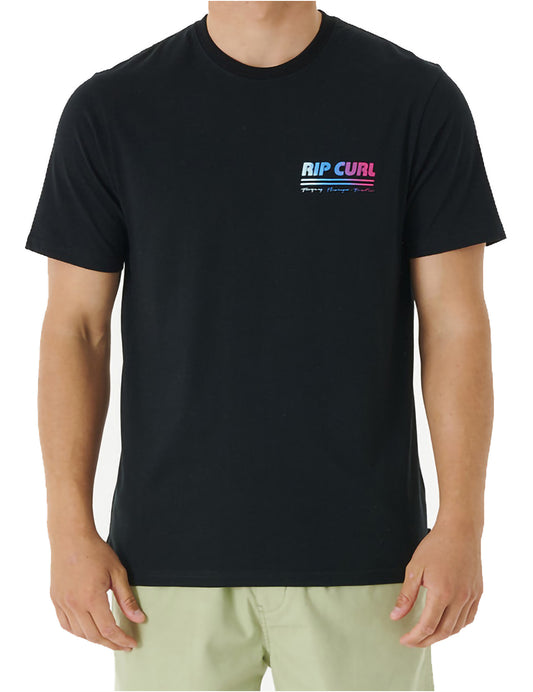 Rip Curl Surf Revival Decal Short Sleeve T-Shirt in Black